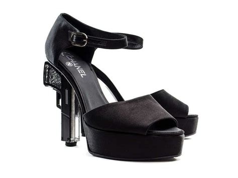 chanel gun heels shoes|Chanel platform heels.